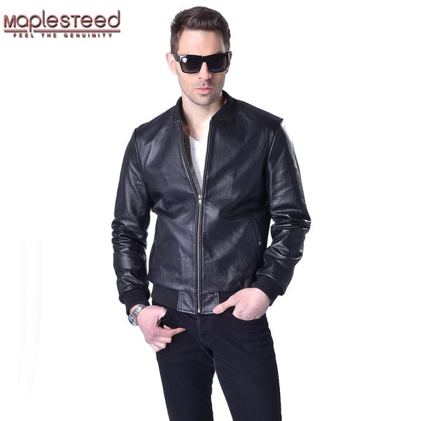 maplesteed men genuine leather jacket 100% real cowhide sheepskin black short men's leather coat spring autumn male jaqueta m052
maplesteed men genuine leather jacket 100% real cowhide sheepskin black short men's leather coat spring autumn male jaqueta m052