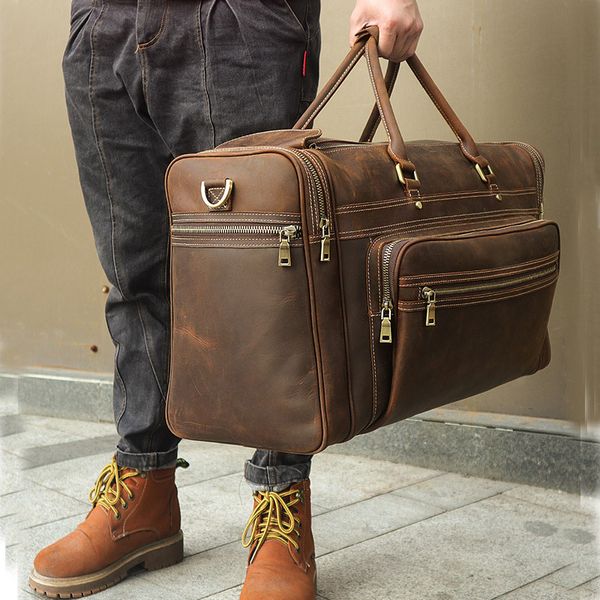 men's crazy horse leather travel bag cow leather big travel duffel durable cowhide weekend bag man genuine leather luggage bag
men's crazy horse leather travel bag cow leather big travel duffel durable cowhide weekend bag man genuine leather luggage bag