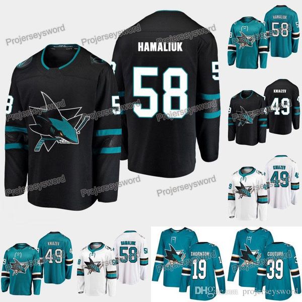 2019 Draft San Jose Sharks Jersey 58 Dillion Hamaliuk 49 Artemi Kniazev 39 Logan Couture 19 Joe Thornton Brent Burns Martin Jones Jerseys
2019 Draft San Jose Sharks Jersey 58 Dillion Hamaliuk 49 Artemi Kniazev 39 Logan Couture 19 Joe Thornton Brent Burns Martin Jones Jerseys