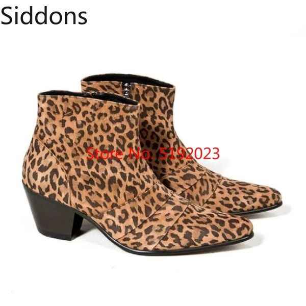 winter ankle boots luxury leopard patterned leather high heel western ankle boots male casual boot zapatos de hombre d151, Black
winter ankle boots luxury leopard patterned leather high heel western ankle boots male casual boot zapatos de hombre d151, Black