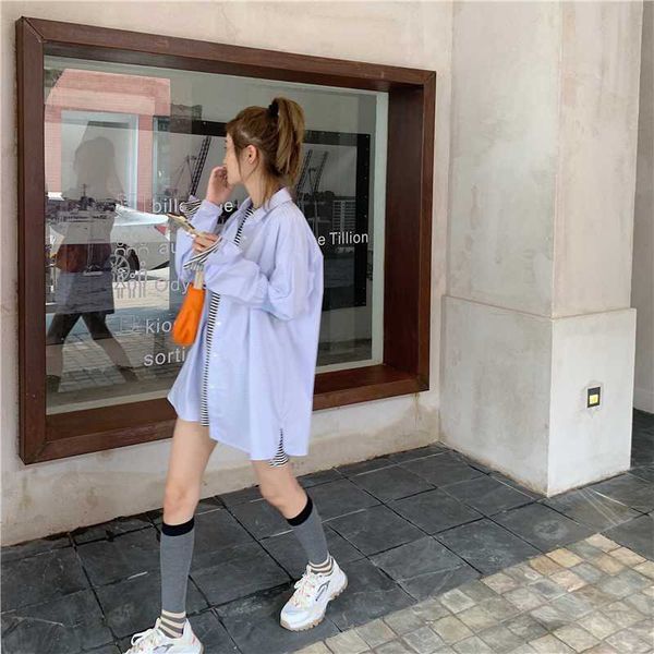 fresh blue lazy loose boyfriend look shirt women long sleeve spring cute chemise femme chemisier blusa mujer camisa, White
fresh blue lazy loose boyfriend look shirt women long sleeve spring cute chemise femme chemisier blusa mujer camisa, White