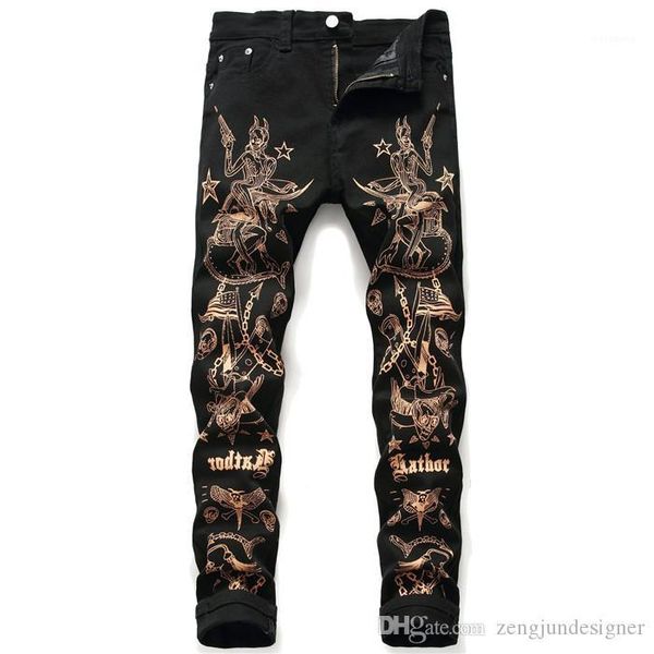 black jeans fashion style hip hop floral print homme clothing pencil casual apparel mens summer designer, Blue
black jeans fashion style hip hop floral print homme clothing pencil casual apparel mens summer designer, Blue