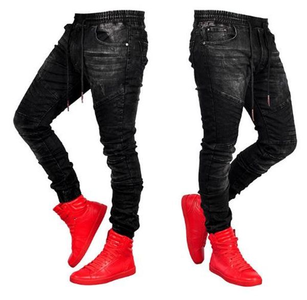 designer elastic waist jeans male clothing spring jogger pants stretch fashion washed denim blue pants mens skinny jeans
designer elastic waist jeans male clothing spring jogger pants stretch fashion washed denim blue pants mens skinny jeans