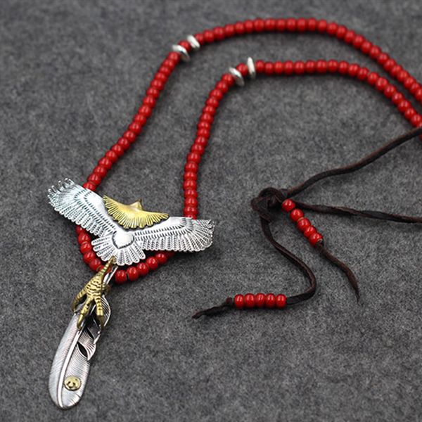 s925 sterling silver takahashi thai silver retro red glass beads deerskin rope necklace flying eagle brass eagle claw pendant
s925 sterling silver takahashi thai silver retro red glass beads deerskin rope necklace flying eagle brass eagle claw pendant