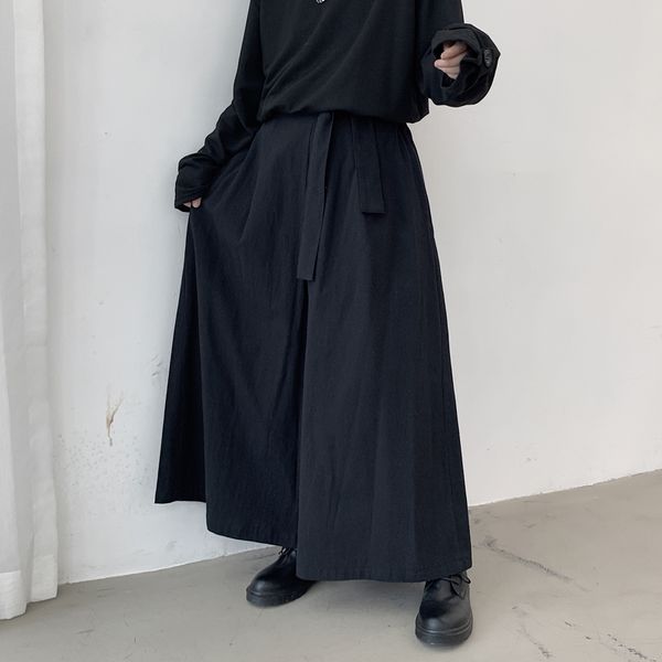men's pants men japan style black kimono loose casual wide leg pant male women streetwear hip hop punk gothic ribbon harem skirt trouse
men's pants men japan style black kimono loose casual wide leg pant male women streetwear hip hop punk gothic ribbon harem skirt trouse