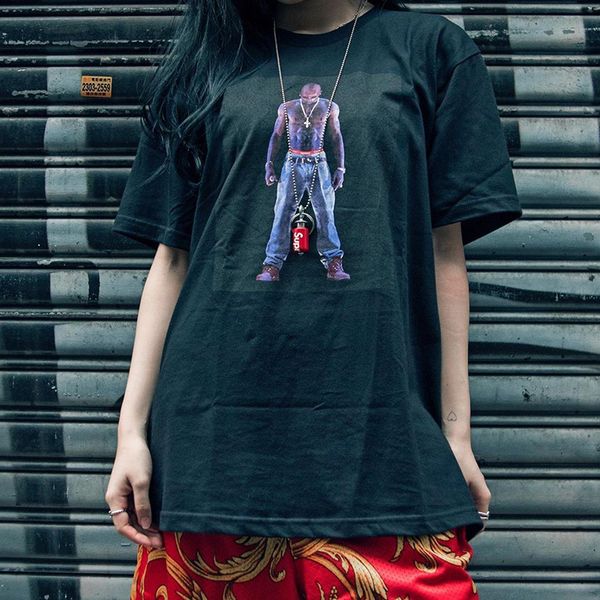 tested tupac hologram tee holographic singer 2pac character printed short-sleeved female couple t-shirt, Red
tested tupac hologram tee holographic singer 2pac character printed short-sleeved female couple t-shirt, Red