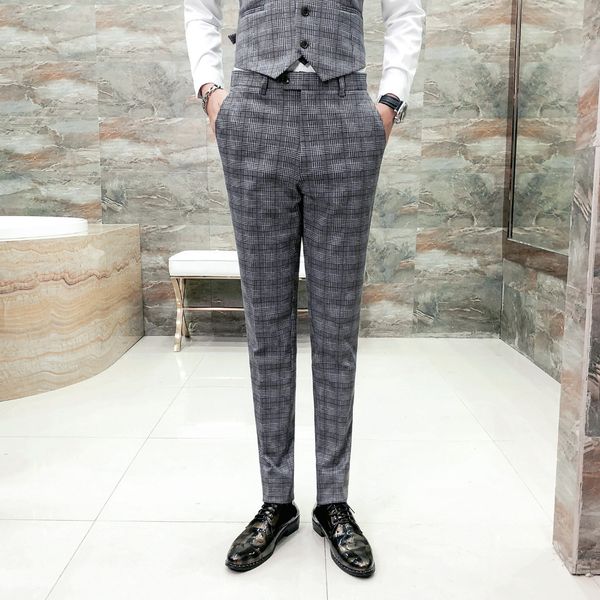 brand classic plaid men pants fashion 2018 autumn new slim fit trousers men wedding bridegroom dress suit pant man gray 29-33, Black
brand classic plaid men pants fashion 2018 autumn new slim fit trousers men wedding bridegroom dress suit pant man gray 29-33, Black