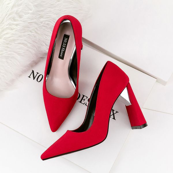 pumps women shoes red flock slip-on shallow wedding party pointed toe square heel 10cm high heels pump chaussures femme t02, Black
pumps women shoes red flock slip-on shallow wedding party pointed toe square heel 10cm high heels pump chaussures femme t02, Black