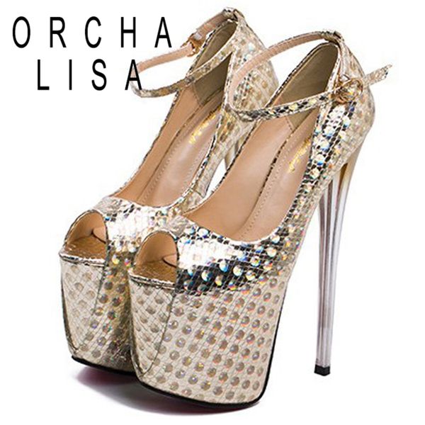 orcha lisa female summer shining pumps peep toe 19cm thin heel straight buckle platform large size 34-50 casual party c1899, Black
orcha lisa female summer shining pumps peep toe 19cm thin heel straight buckle platform large size 34-50 casual party c1899, Black