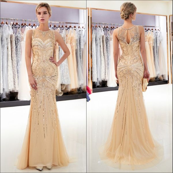 latest striking champagne keyhole backless evening dresses major beadings sequins sleeveless crystal formal long gowns cps1166, Black;red
latest striking champagne keyhole backless evening dresses major beadings sequins sleeveless crystal formal long gowns cps1166, Black;red