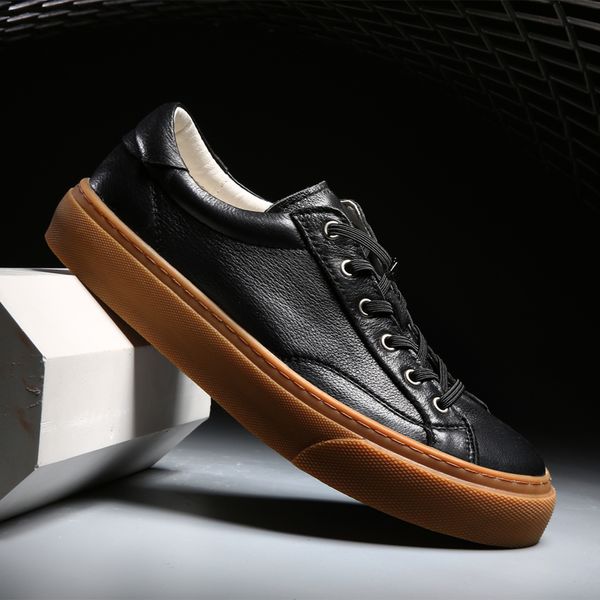 new men sneakers men casual shoes split leather men's shoes handmade loafers outdoors flat moccasins, Black
new men sneakers men casual shoes split leather men's shoes handmade loafers outdoors flat moccasins, Black