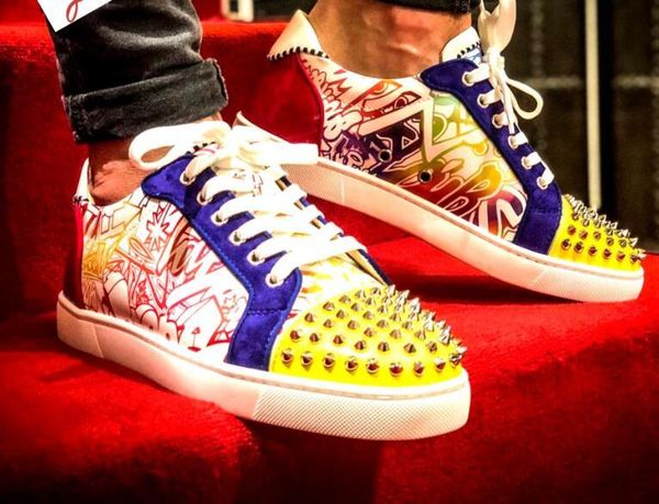 luxury seavaste 2 orlato red bottom sneaker shoes graffiti patent leather 798 spikes low leisure flats fashion party wedding shoes, Black
luxury seavaste 2 orlato red bottom sneaker shoes graffiti patent leather 798 spikes low leisure flats fashion party wedding shoes, Black