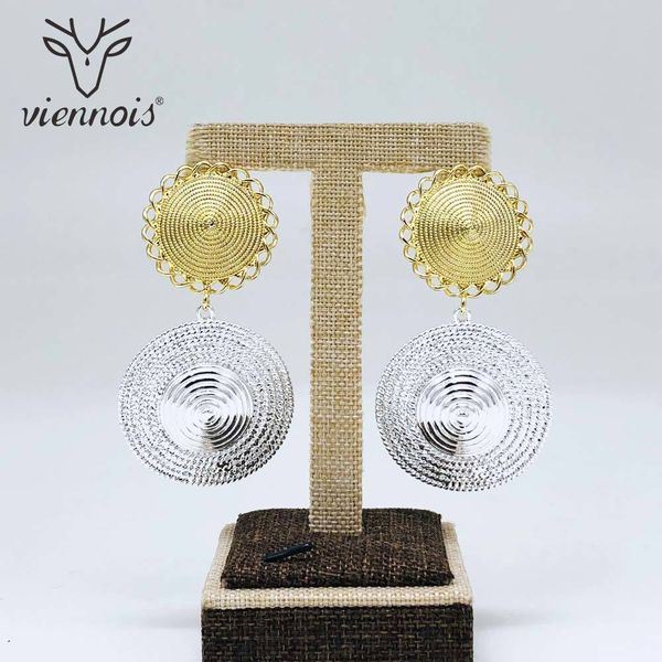 viennois new dangle earrings for women circle mix color design multicolor female metallic party jewelry, Silver
viennois new dangle earrings for women circle mix color design multicolor female metallic party jewelry, Silver