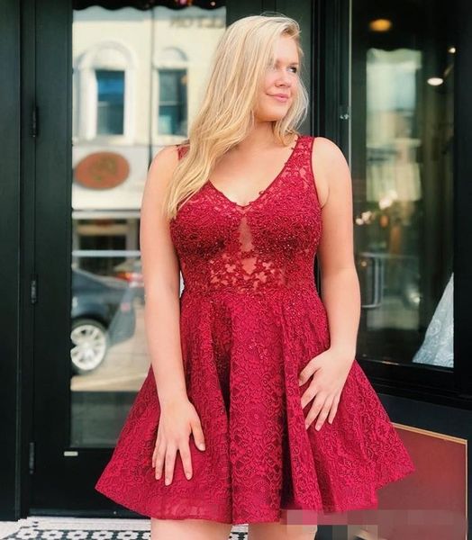 red plus size homecoming dresses short mini illusion back tulle lace applique sleeveless beaded cocktail party dress formal evening wear, Blue;pink
red plus size homecoming dresses short mini illusion back tulle lace applique sleeveless beaded cocktail party dress formal evening wear, Blue;pink