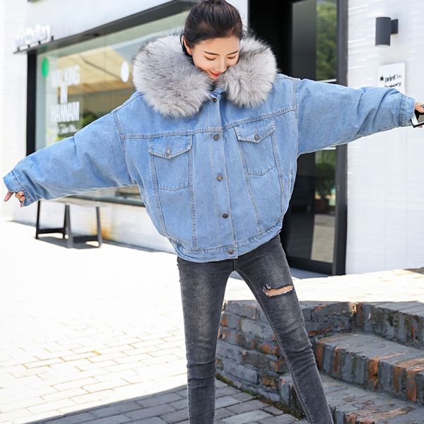 winter fur denim jacket women fashion faux fur blue jeans jacket coat warm lining female collar oversize outwear k074, Black;brown
winter fur denim jacket women fashion faux fur blue jeans jacket coat warm lining female collar oversize outwear k074, Black;brown