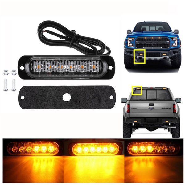 2x 6w 12-24v 6led side marker amber underbody strobe flashing car truck boat emergency hazard warn work light bar
2x 6w 12-24v 6led side marker amber underbody strobe flashing car truck boat emergency hazard warn work light bar