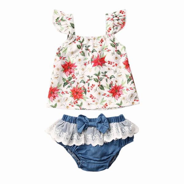 au 2pcs kids baby girl clothes sleeveless t-shirt denim shorts dress outfits, White
au 2pcs kids baby girl clothes sleeveless t-shirt denim shorts dress outfits, White