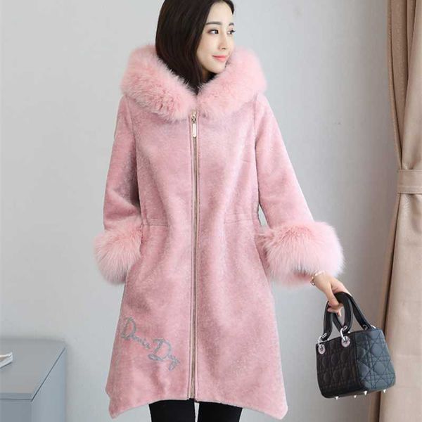 fashion autumn new winter women female long sleeve hooded zipper bow spliced overcoat faux fur loose coat c 851, Black
fashion autumn new winter women female long sleeve hooded zipper bow spliced overcoat faux fur loose coat c 851, Black