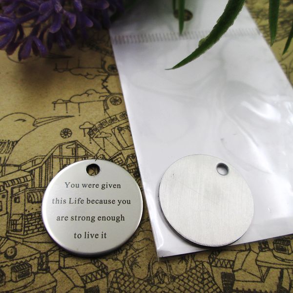 40pcs--"you were given this life"stainless steel charms more style for choosing diy charms pendants for necklace, Bronze;silver
40pcs--"you were given this life"stainless steel charms more style for choosing diy charms pendants for necklace, Bronze;silver
