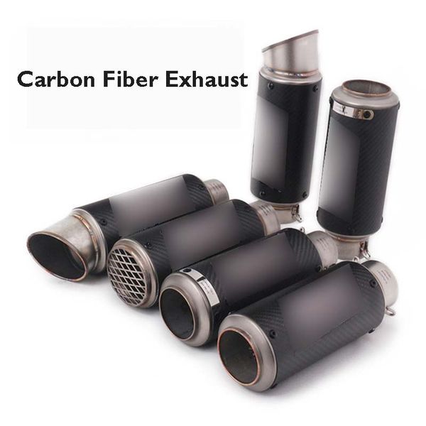 motorcycle 51/60mm exhaust pipe carbon fiber muffler escape tip tail vent pipe for universal motorbike
motorcycle 51/60mm exhaust pipe carbon fiber muffler escape tip tail vent pipe for universal motorbike