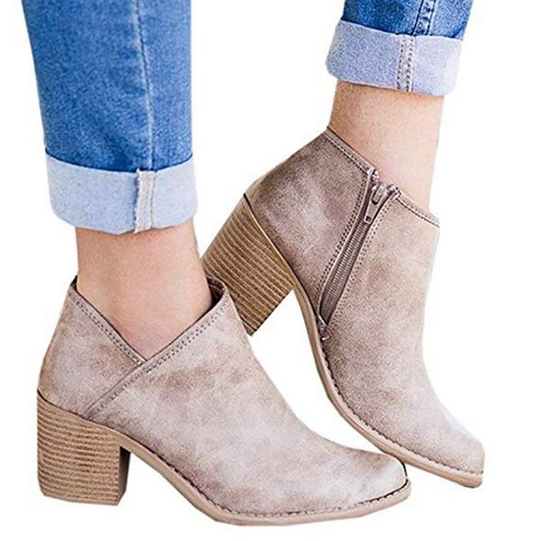 2019 chic autumn women shoes high heel ankle boots female block mid heels casual botas mujer booties feminina plus size 42, Black
2019 chic autumn women shoes high heel ankle boots female block mid heels casual botas mujer booties feminina plus size 42, Black