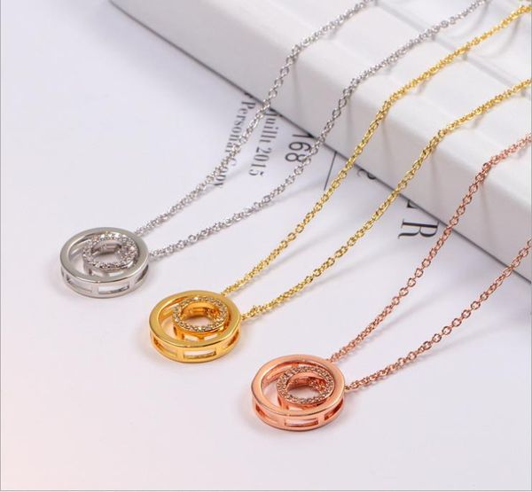 korean version full diamond double ring pendant hollow necklace tassel necklace rose gold titanium steel short clavicle chain female, Silver
korean version full diamond double ring pendant hollow necklace tassel necklace rose gold titanium steel short clavicle chain female, Silver