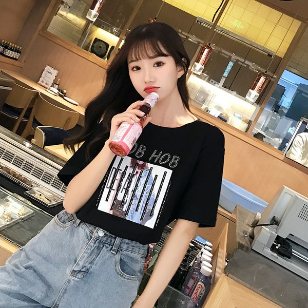short sleeve t-shirt women's summer 2019 new loose t-shirt women's korean set large women's printed t-shirt, White
short sleeve t-shirt women's summer 2019 new loose t-shirt women's korean set large women's printed t-shirt, White