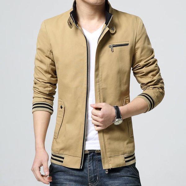 men's spring and autumn leisure jacket, men's tight cotton jacket, Black;brown
men's spring and autumn leisure jacket, men's tight cotton jacket, Black;brown