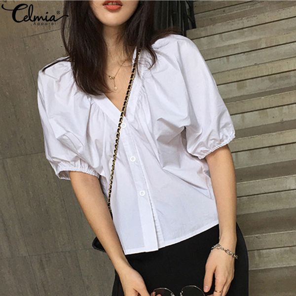 women's blouses & shirts celmia elegant women summer 5xl white fashion puff sleeve blous v neck casual office loose party blusas
women's blouses & shirts celmia elegant women summer 5xl white fashion puff sleeve blous v neck casual office loose party blusas
