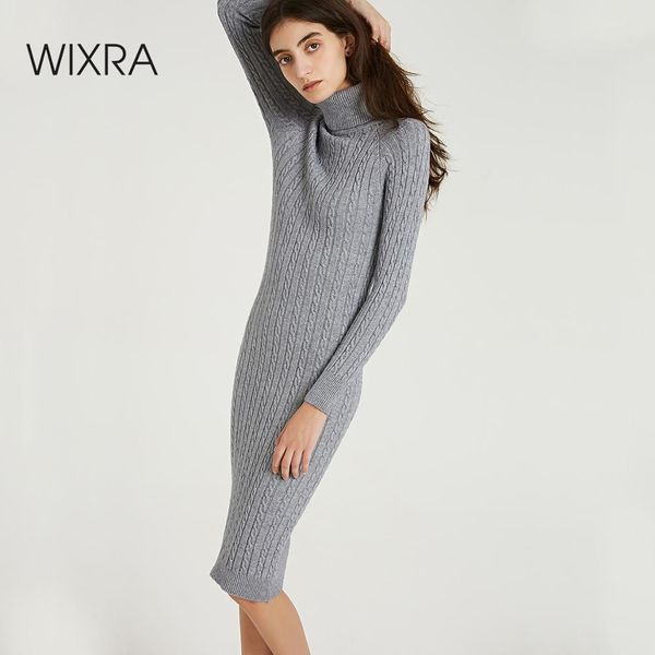 wixra knitted bodycon dress 2019 autumn winter solid turtleneck long sleeve knee-length sweater dresses, Black;gray
wixra knitted bodycon dress 2019 autumn winter solid turtleneck long sleeve knee-length sweater dresses, Black;gray