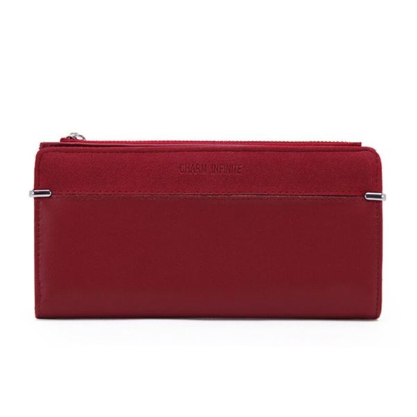 fashion long women buckle wallets leather women's purse and wallet design lady frosted clutch female card holder, Red;black
fashion long women buckle wallets leather women's purse and wallet design lady frosted clutch female card holder, Red;black