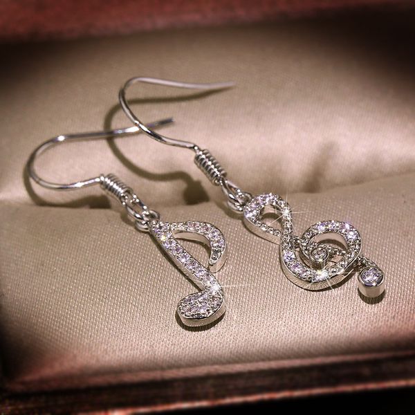 ricki new charm dangle earrings full crystal fashion asymmetrical music note pendant for women geometric classic sr050, Silver
ricki new charm dangle earrings full crystal fashion asymmetrical music note pendant for women geometric classic sr050, Silver