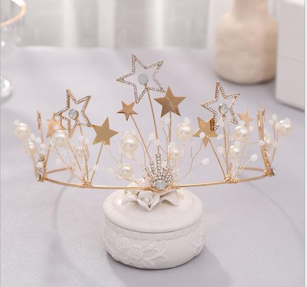 new star crown headband bride wedding headdress children show crown, Silver
new star crown headband bride wedding headdress children show crown, Silver