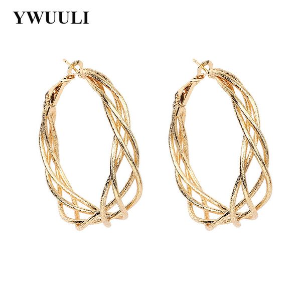 european normcore exaggerated twisted multi circles hoop earrings for women geometric round earrings fashion jewelry gift ry456, Golden
european normcore exaggerated twisted multi circles hoop earrings for women geometric round earrings fashion jewelry gift ry456, Golden