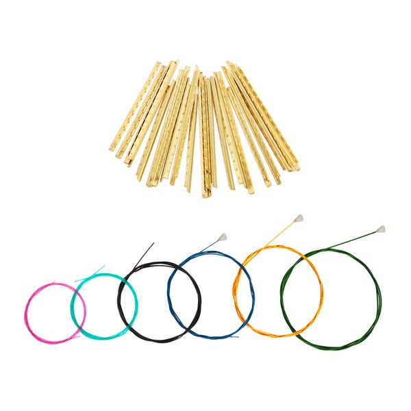 multi colored classical guitar nylon strings set with 19pcs fretwires string instrument parts
multi colored classical guitar nylon strings set with 19pcs fretwires string instrument parts