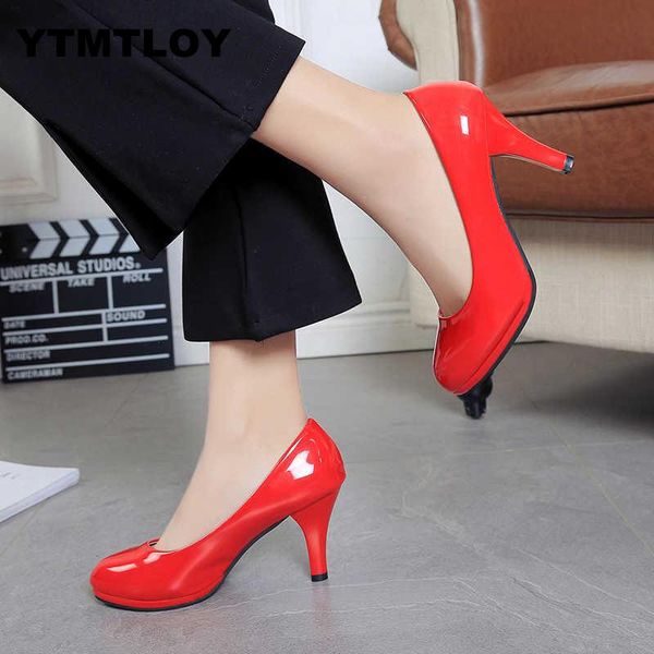 2019 the new women pumps fashion classic patent leather high heels shoes sharp head paltform wedding plus size 34-42, Black
2019 the new women pumps fashion classic patent leather high heels shoes sharp head paltform wedding plus size 34-42, Black