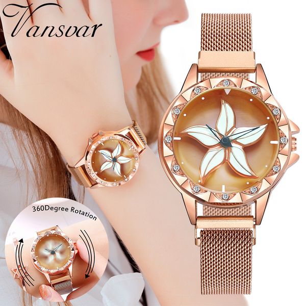 luxury women's flower rotation watch fashion quartz magnet buckle stainless steel ladies wrist watch bracelet montre femme /d, Slivery;brown
luxury women's flower rotation watch fashion quartz magnet buckle stainless steel ladies wrist watch bracelet montre femme /d, Slivery;brown
