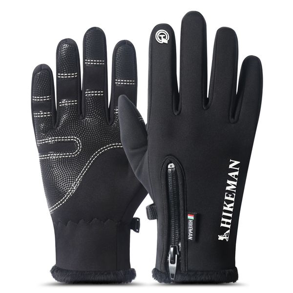 winter waterproof gloves touch screen anti-slip zipper gloves men women riding skiing warm fluff comfortable gloves thickening, Black
winter waterproof gloves touch screen anti-slip zipper gloves men women riding skiing warm fluff comfortable gloves thickening, Black