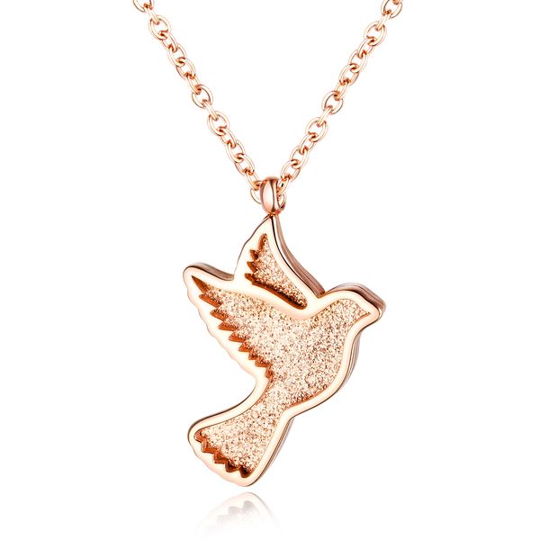 new fashion creative personality romantic peace pigeon diamonds steel 18k gold plated pendant necklace charm pendants, Black
new fashion creative personality romantic peace pigeon diamonds steel 18k gold plated pendant necklace charm pendants, Black