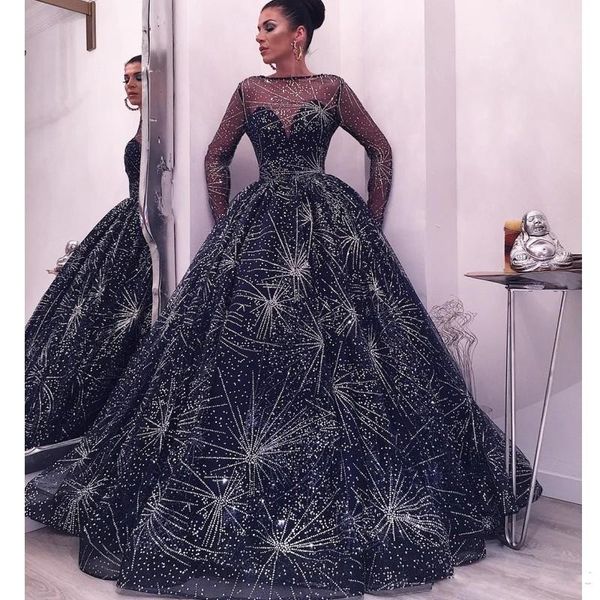 beautiful starry evening dresses fashion bateau neck long sleeve fluffy prom dress 2020 luxury dubai saudi arabia celebrity red carpet dress, Black;red
beautiful starry evening dresses fashion bateau neck long sleeve fluffy prom dress 2020 luxury dubai saudi arabia celebrity red carpet dress, Black;red