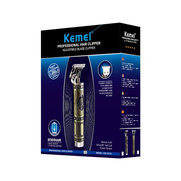 kemei hair trimmer electric hair clipper barbershop cordless 0mm t-blade baldheaded outliner finishing hair cutter km-1974a newclipper ksfha
kemei hair trimmer electric hair clipper barbershop cordless 0mm t-blade baldheaded outliner finishing hair cutter km-1974a newclipper ksfha