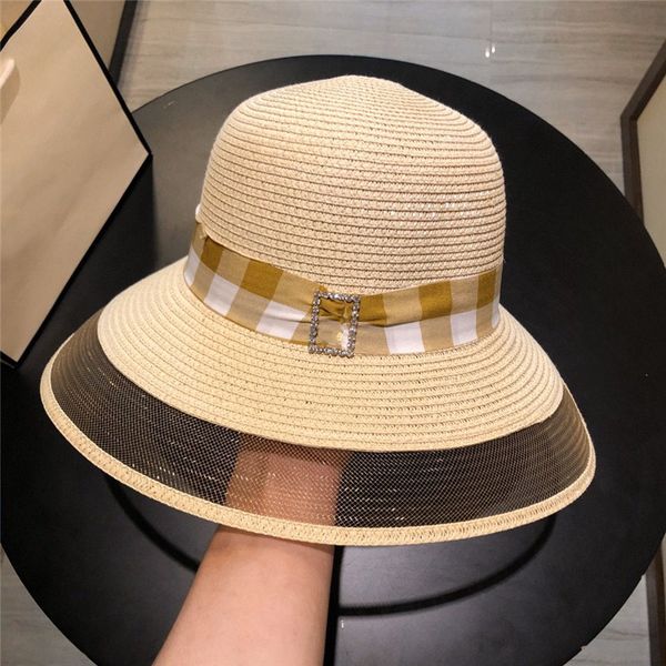 designer hats caps women luxury wide brim hats sunshade woven hat avant-garde fashion beach hat travel essential checkered strip, Blue;gray
designer hats caps women luxury wide brim hats sunshade woven hat avant-garde fashion beach hat travel essential checkered strip, Blue;gray