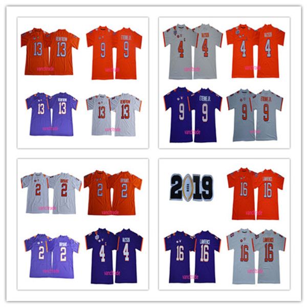 2019 championship patch clemson tigers 16 trevor lawrence 9 travis etienne jr. 4 deshaun watson 13 hunter renfrow 2 kelly bryant ncaa jersey, Black;red
2019 championship patch clemson tigers 16 trevor lawrence 9 travis etienne jr. 4 deshaun watson 13 hunter renfrow 2 kelly bryant ncaa jersey, Black;red