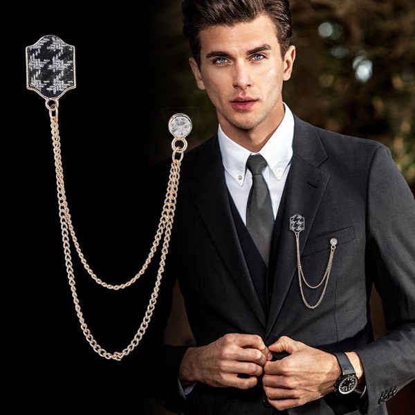 new vintage crystal rhinestone brooch pin tassel chain lapel pin and brooches suit cardigan corsage for men clothing accessories, Gray
new vintage crystal rhinestone brooch pin tassel chain lapel pin and brooches suit cardigan corsage for men clothing accessories, Gray