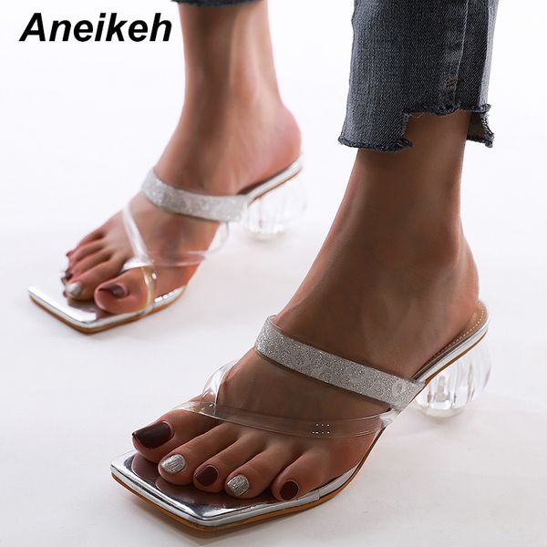 aneikeh 2020 pvc clear women slippers ball crystal heel high heels sequins slides open toe party dress pumps ladies shoes, Black
aneikeh 2020 pvc clear women slippers ball crystal heel high heels sequins slides open toe party dress pumps ladies shoes, Black