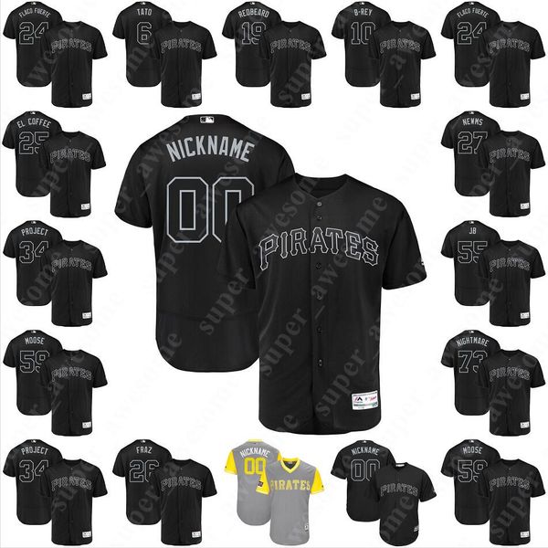 Pirates Nickname 2019 Players Weekend Jersey Francisco Cervelli Joe Musgrove Felipe Vazquez Trevor Williams Jose Osuna Gregory Polanco
Pirates Nickname 2019 Players Weekend Jersey Francisco Cervelli Joe Musgrove Felipe Vazquez Trevor Williams Jose Osuna Gregory Polanco