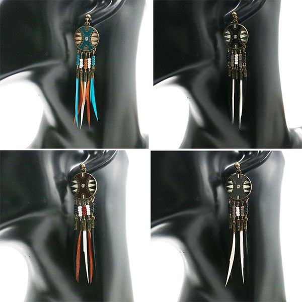 multiple ethnic boho vintage tassel feather dangle drop earrings for women classic metal beads earings gift statement jewelry, Silver
multiple ethnic boho vintage tassel feather dangle drop earrings for women classic metal beads earings gift statement jewelry, Silver