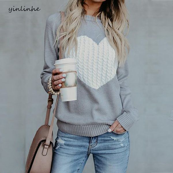 yinlinhe sweet heart sweater women grey long sleeve autumn jumper women o neck big size warm knitted pullovers sweater 716, White;black
yinlinhe sweet heart sweater women grey long sleeve autumn jumper women o neck big size warm knitted pullovers sweater 716, White;black