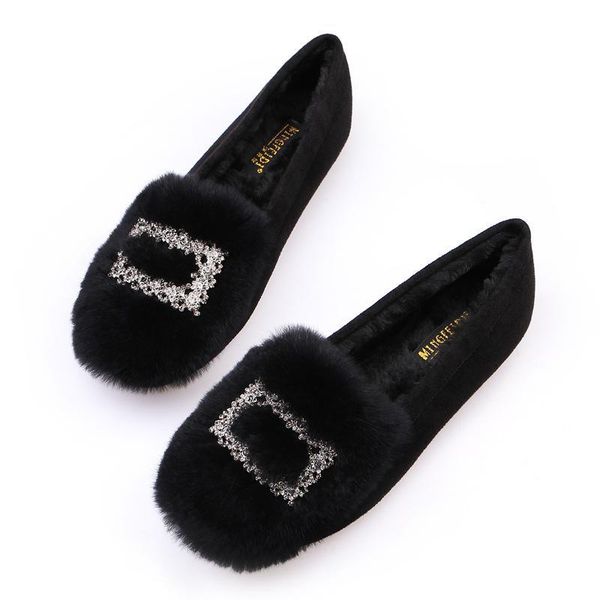 warm fur plush loafers women flats winter shoes slip on sweet crystal lady moccasins footwear large size casual cotton shoes new, Black
warm fur plush loafers women flats winter shoes slip on sweet crystal lady moccasins footwear large size casual cotton shoes new, Black