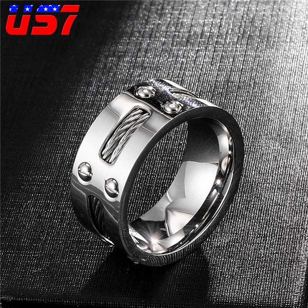 us7 wire ring men stainless steel biker rings street cable wire inlaid ring party male jewelry, Golden;silver
us7 wire ring men stainless steel biker rings street cable wire inlaid ring party male jewelry, Golden;silver